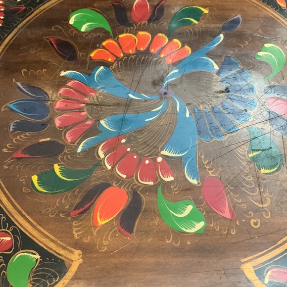Vintage hand carved and painted serving tray (origin Mexico?) - Picture 3 of 5
